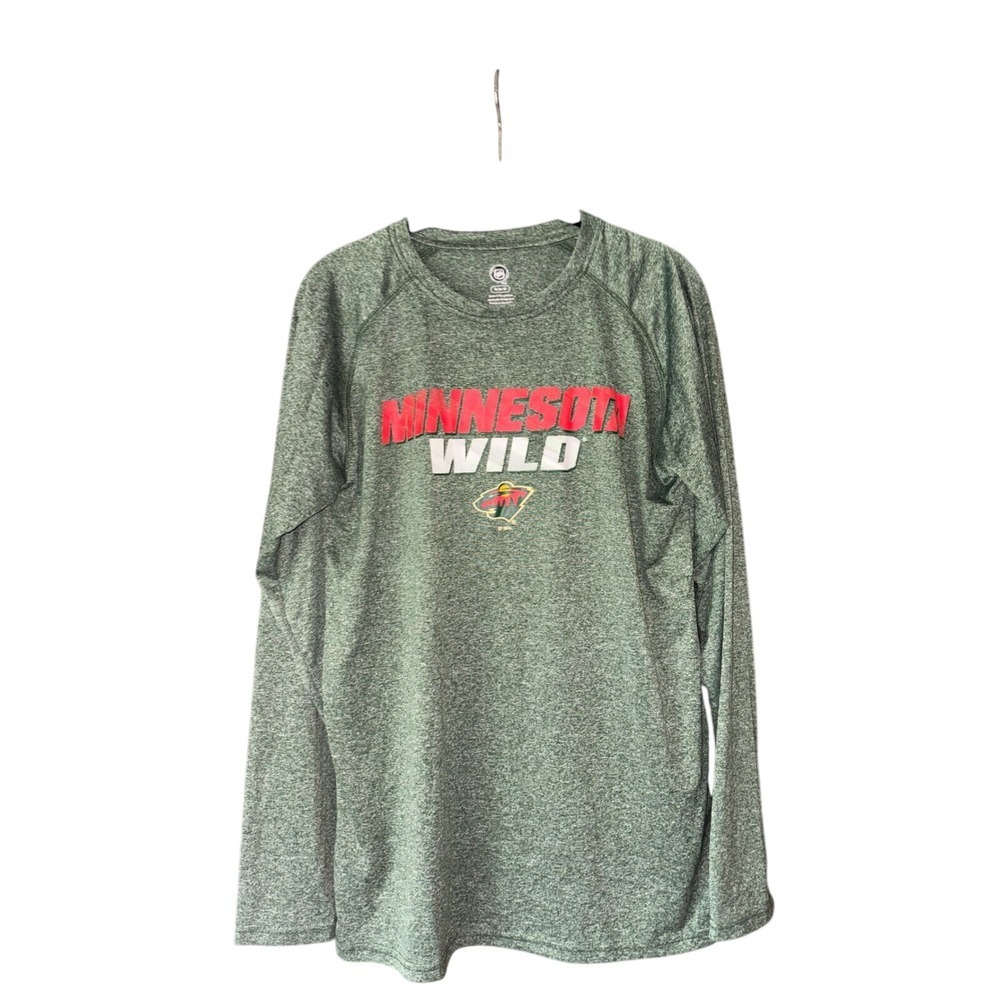 NHL Minnesota Wild Long Sleeve T-Shirt Hockey Graphic Tee Size M‎